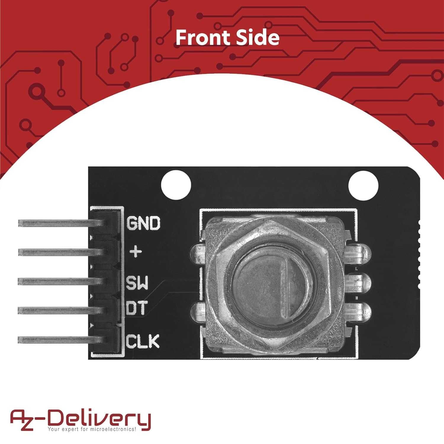 Енкодер KY-040 5 пина за Arduino и Raspberry Pi от AZDelivery