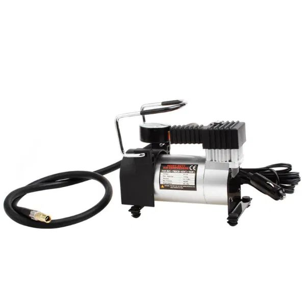 12V Компресор За Гуми 12V Метален - Еднобутален с букса за запалка