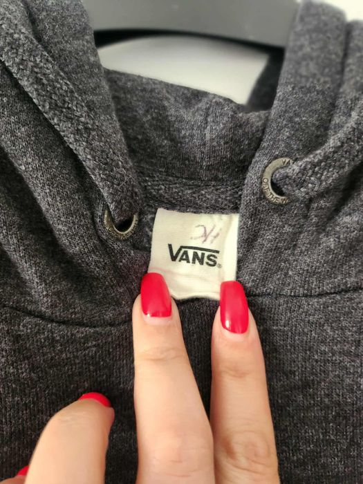 Hanorac Vans gri cu glugă, model floare, unisex, mărimea L