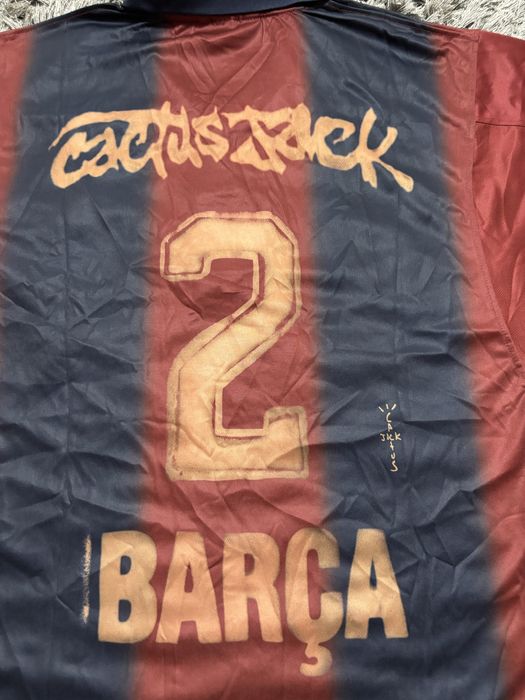 Tricou fc barcelona x travis scott retro