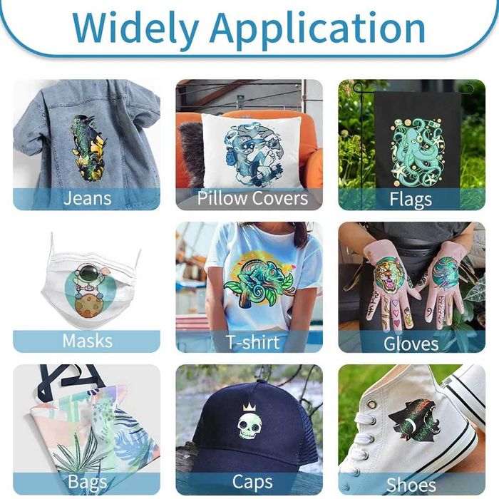 НОВО A4 50 бр Холографско DTF трансферно фолио за печат , ДТФ хартия