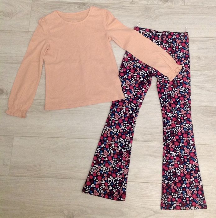 Set fete C&A marimea 128, pant+bluza bumbac, noi