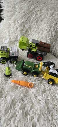 Set 3 mașini de construit John Deere