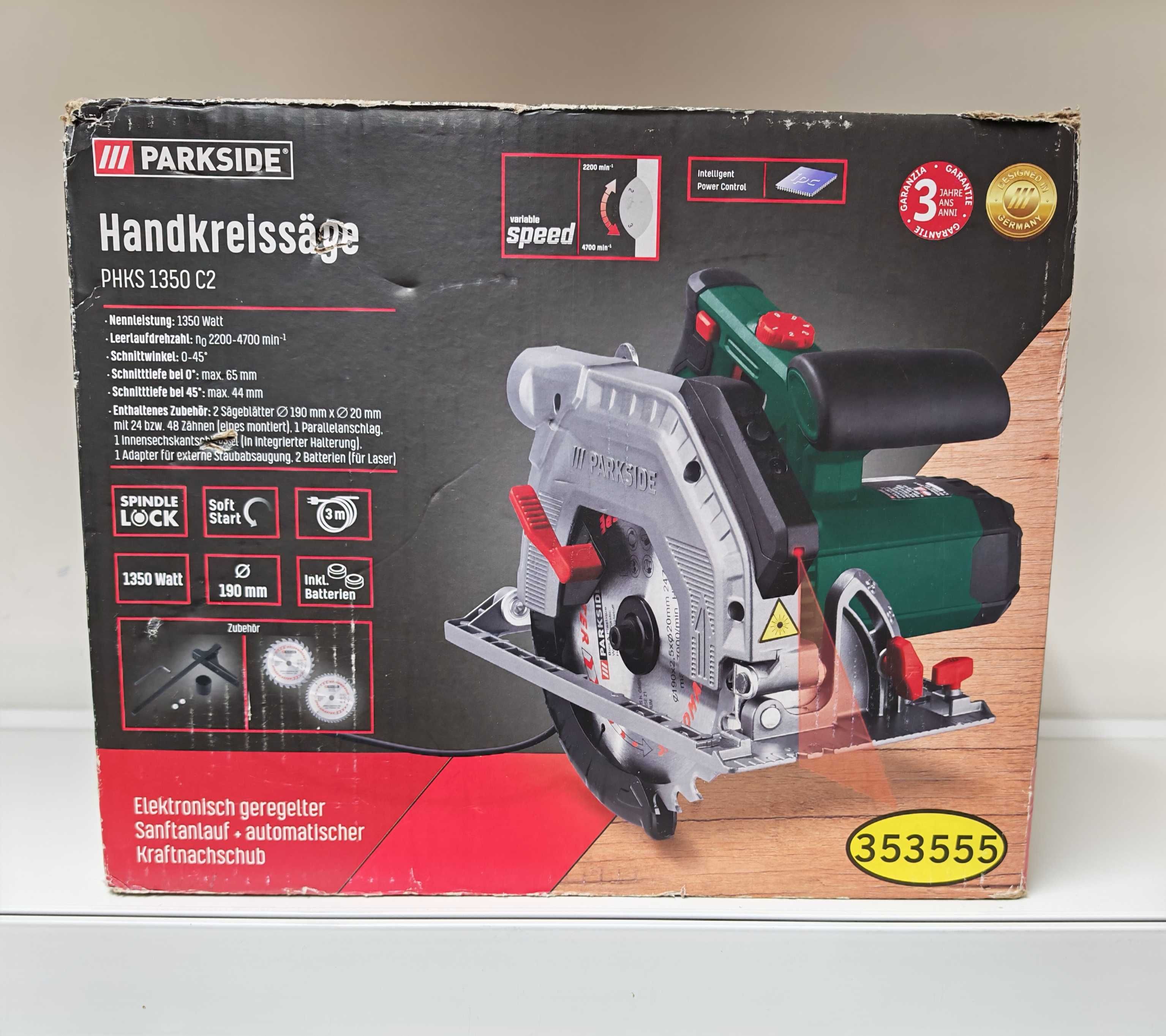 Нов Ръчен циркуляр Parkside PHKS 1350 C2.