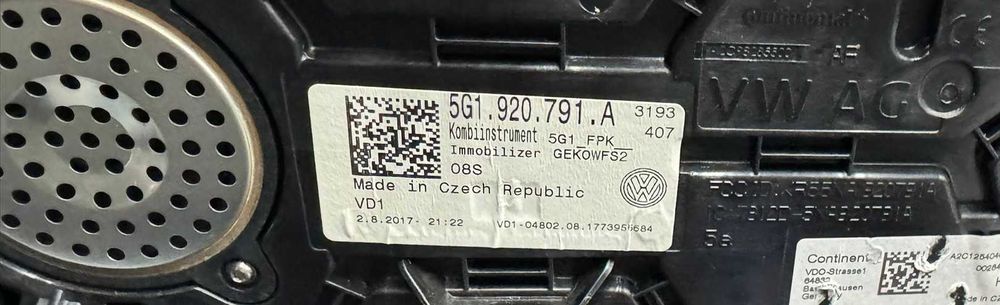 Ceasuri Bord Digitale VW Golf 7 VII 5G1920791B 5G1 920 791 A Cockpit