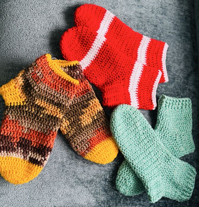 Ciorapi grosi realizati manual