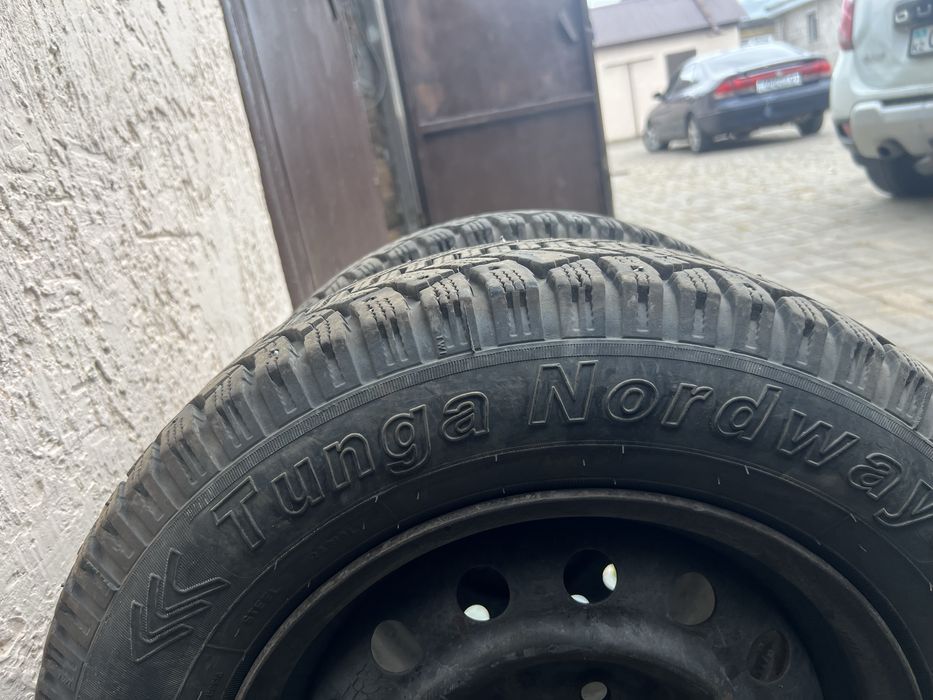 Шины  зимние tunga nord с железными с дисками