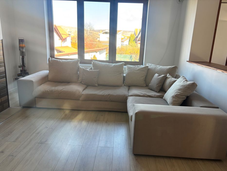 Canapea de colț/ colțar bej