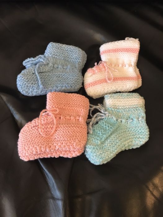 Плетени терлички за бебета-нови