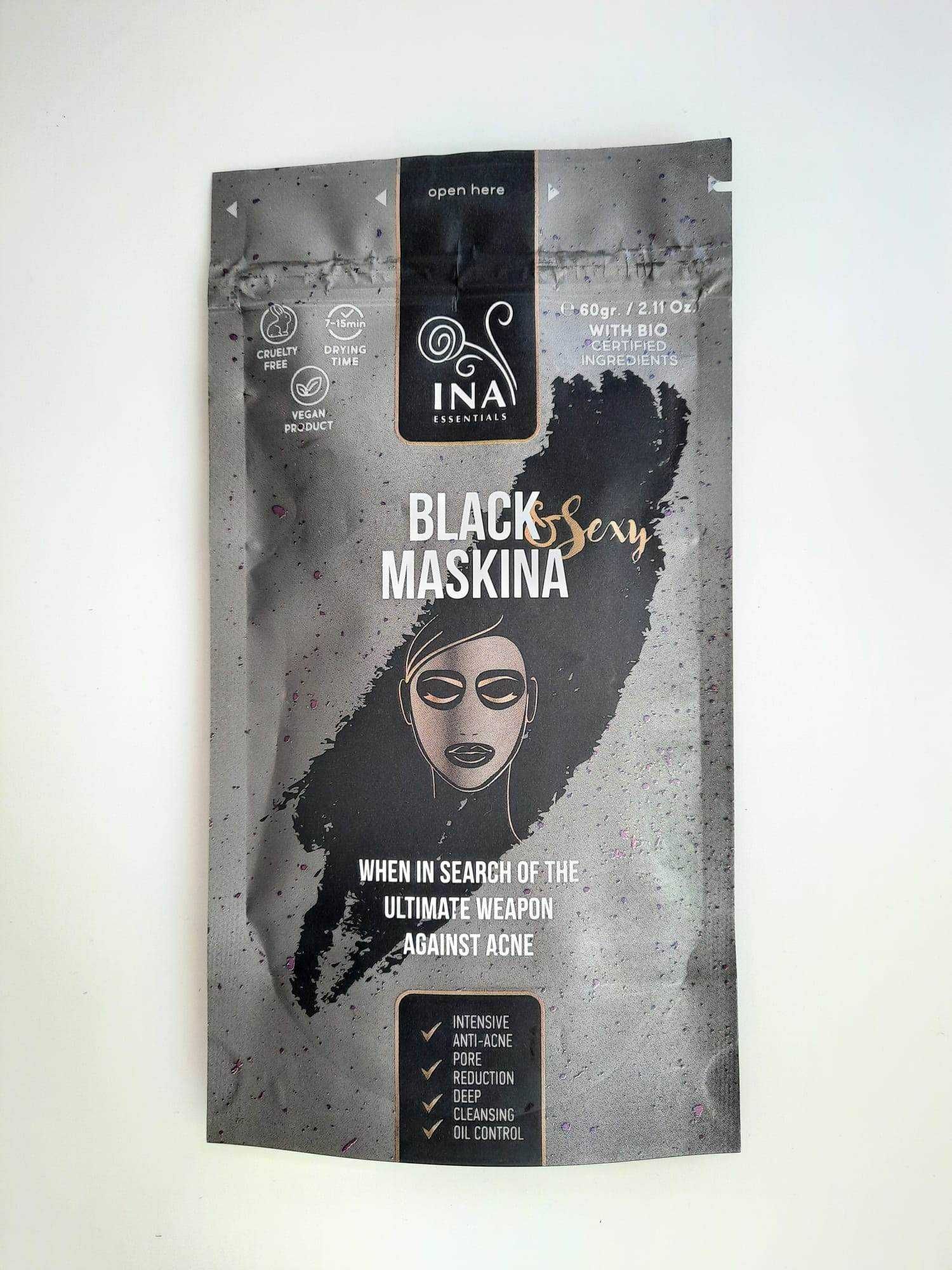 Masca Maskina Black ten mixt gras puncte negre acnee Inaessentials Nou