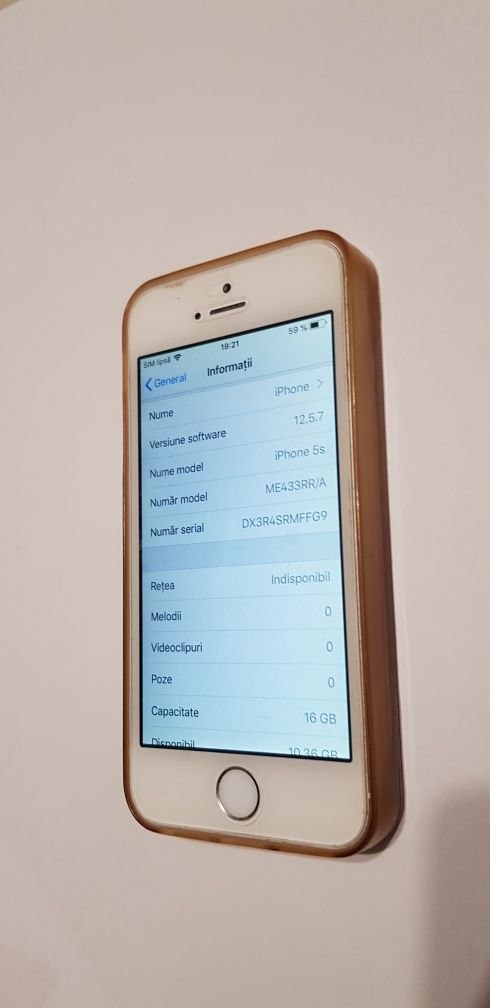 IPhone 5S  alb- silver 16 Gb