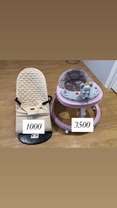 Детские ходунки, шезлонг качалка, эрго рюкзак от Ergobaby