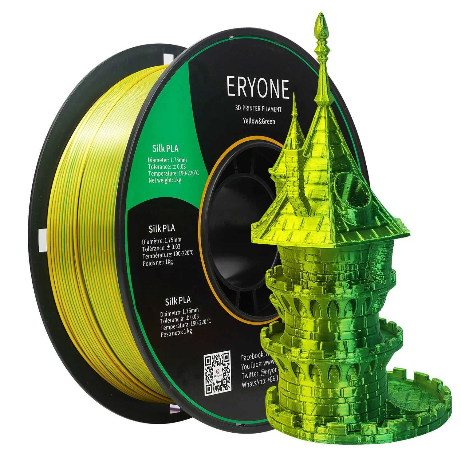 PLA Dual/Tri Color Silk Filament, ПЛА Филамент (Нишка) за 3Д Принтер