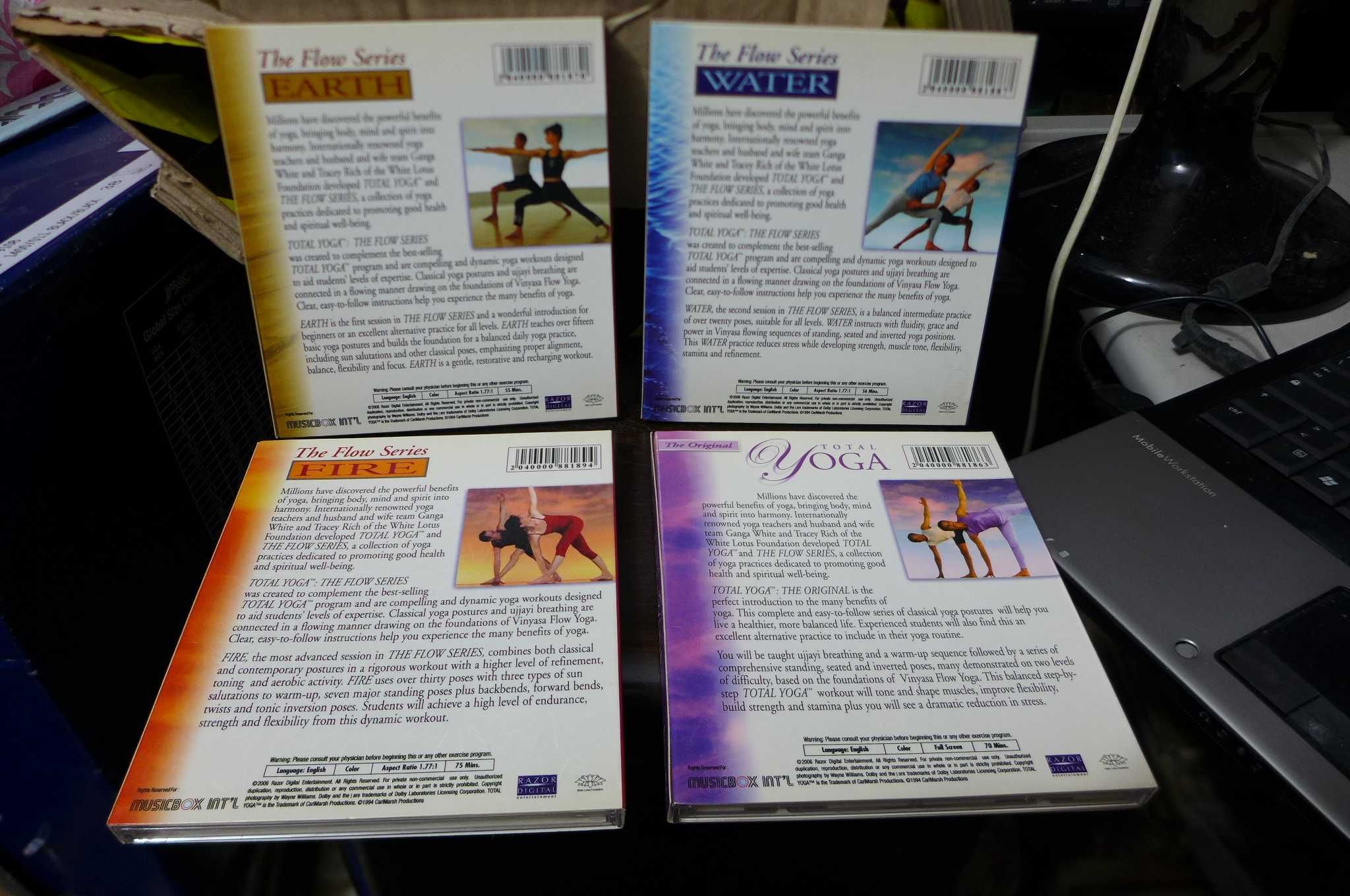 Set 4 x Video CD TOTAL YOGA LEVEL 1, 2, 3 & Original 2006
