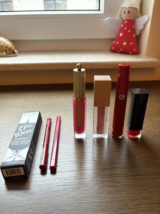 Течни червила, моливи, очна линия Nyx, Armani, Bourjois, Maybelline