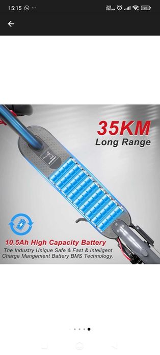 Електрически скутер AOVO M365 Pro ES80, 350W, Двойна спирачка, 35K