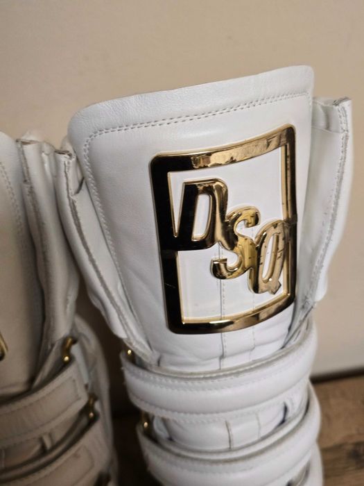 Dsquared2 оригинални дамски високи кецове от естествена кожа