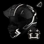 Casca moto full face Agrius Wrath Polaris NOUA - alb fosforescent