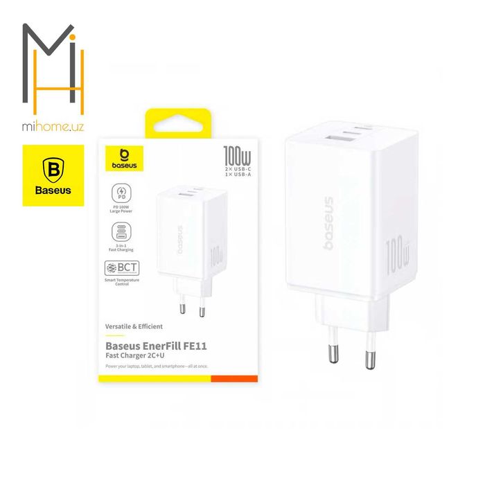 Блок питания Baseus EnerFill FN11 Mini Cube 100W GaN