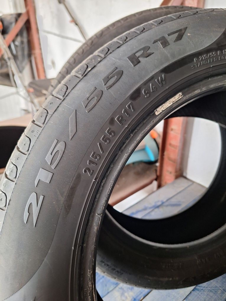 2 броя Летни гуми 215/55 R 17 Pireli 2020 г.