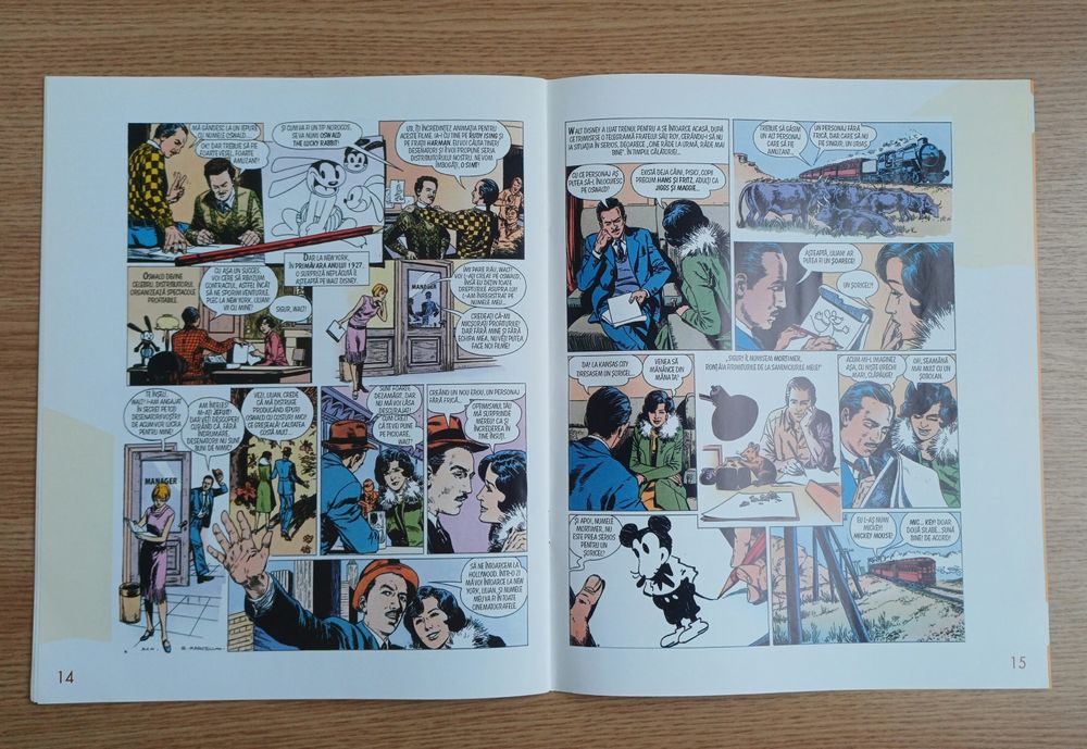 Revista Disney Story impreuna cu posterul metalic Mickey Mouse