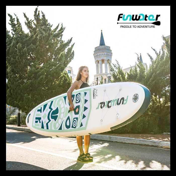 Надуваем падълборд Funwater TIKI Emerald Paddle Board SUP НОВИ В КАШОН