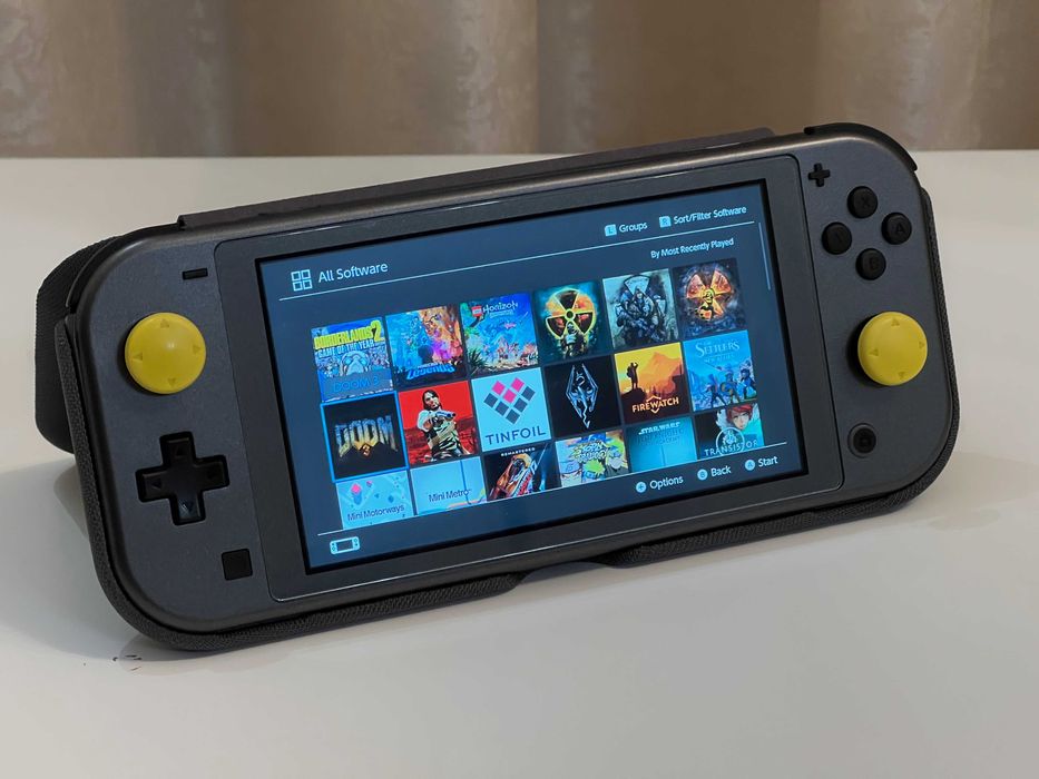Nintendo Switch Lite Dialga&Palkia rp2040 + 512GB samsung evo plus