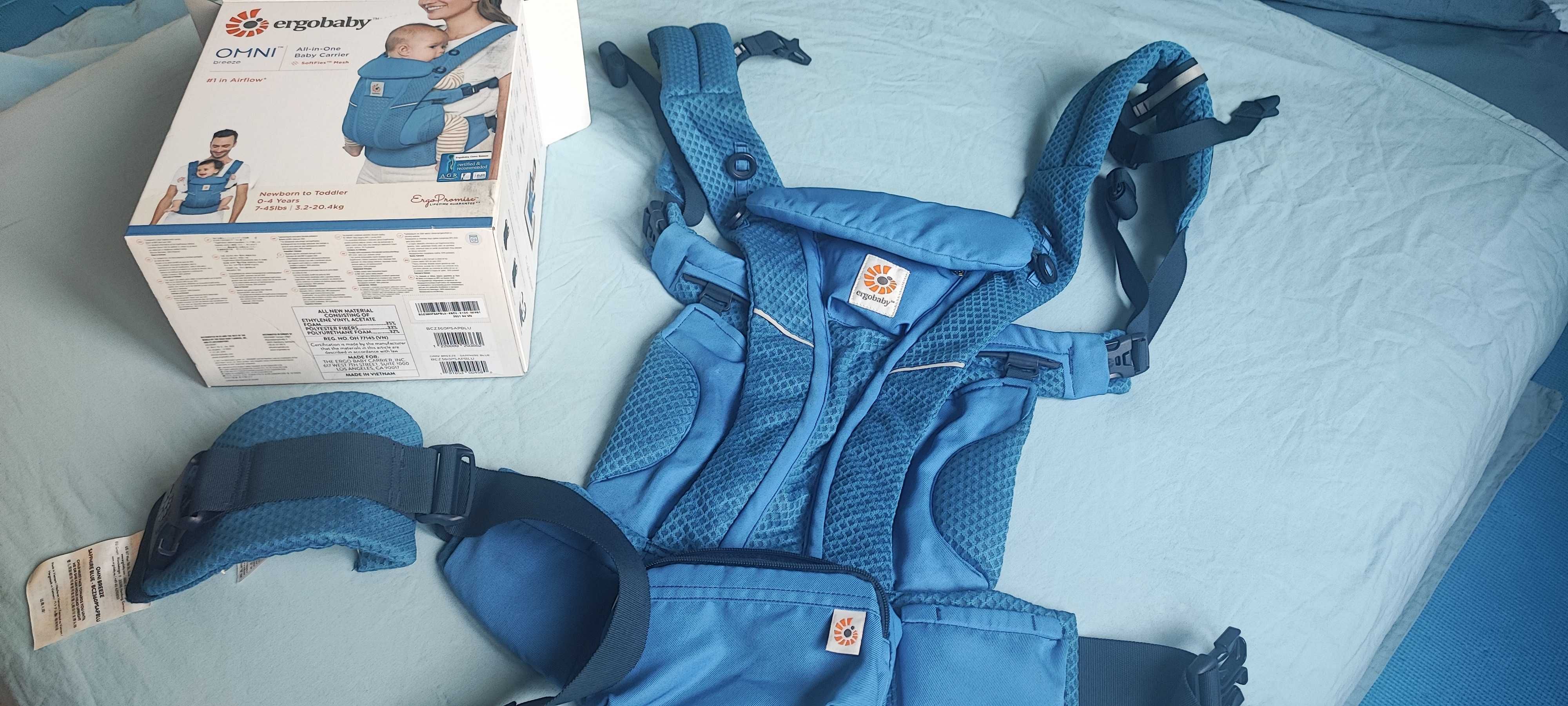 Ergobaby Omni Breeze Baby Carrier – SoftFlex Mesh: Sapphire Blue