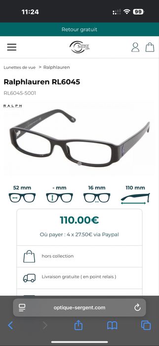 Rame ochelari vedere Ralph Lauren