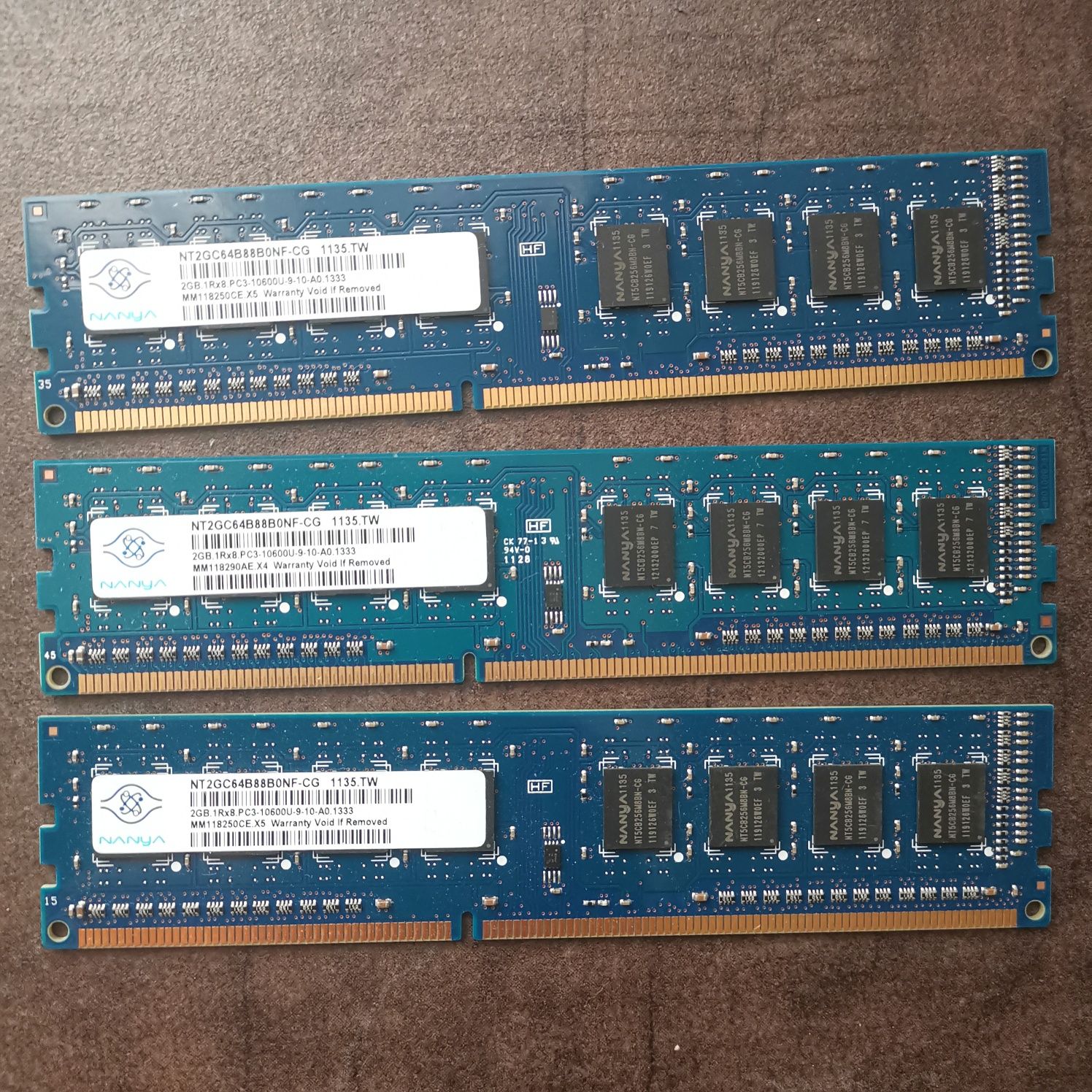 1/2/4/8 gb Ram ddr3 1666, 1860