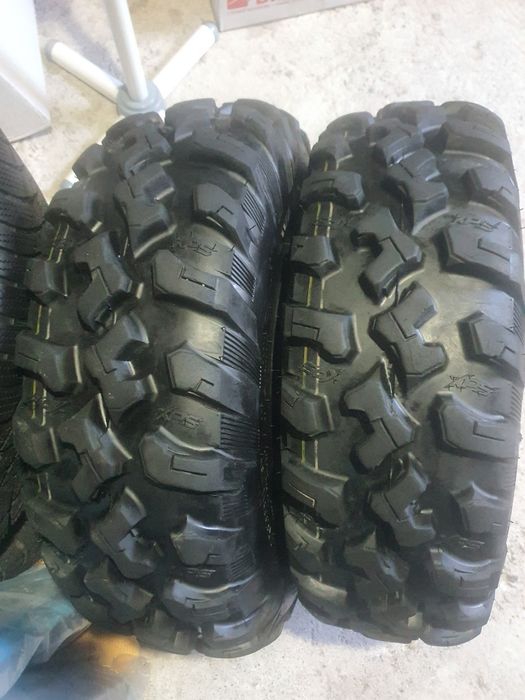 Set complet anvelope,cauciucuri  atv fata 205/80r14 si spate 255/65r14