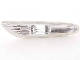 Lampa semnalizare aripa BMW Seria 1 E81, Seria 3 E90 E92, X1 E84, alba, omologare ECE, fara suport bec, 63136932998; 63137253326, Stanga