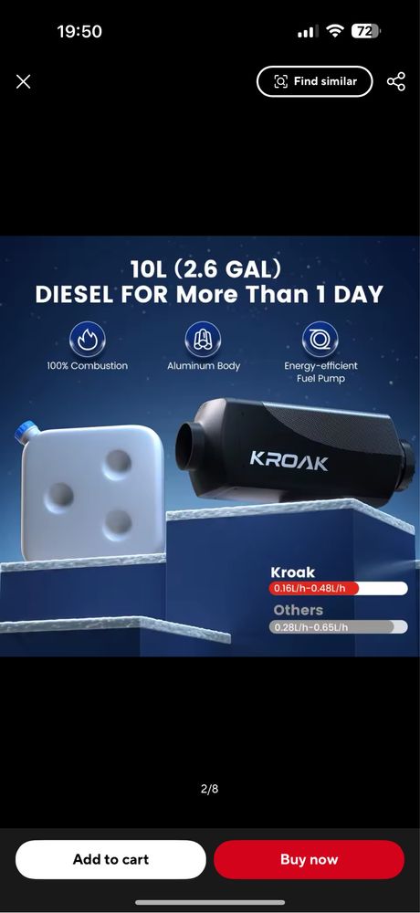 KROAK 5-8KW паркинг нагревател Вентилатори