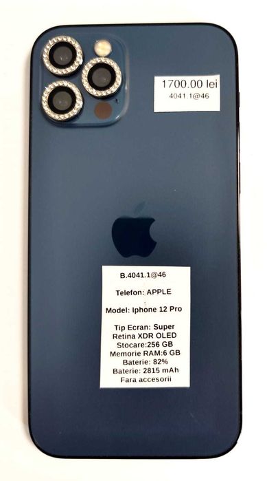 (AG 35)Telefon Apple iPhone 12Pro  b.4041/46 - 1700Lei Garantie 2ani!