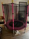 Trambulina si Plasa de Siguranta Sportmann Fun 140 cm - Roz