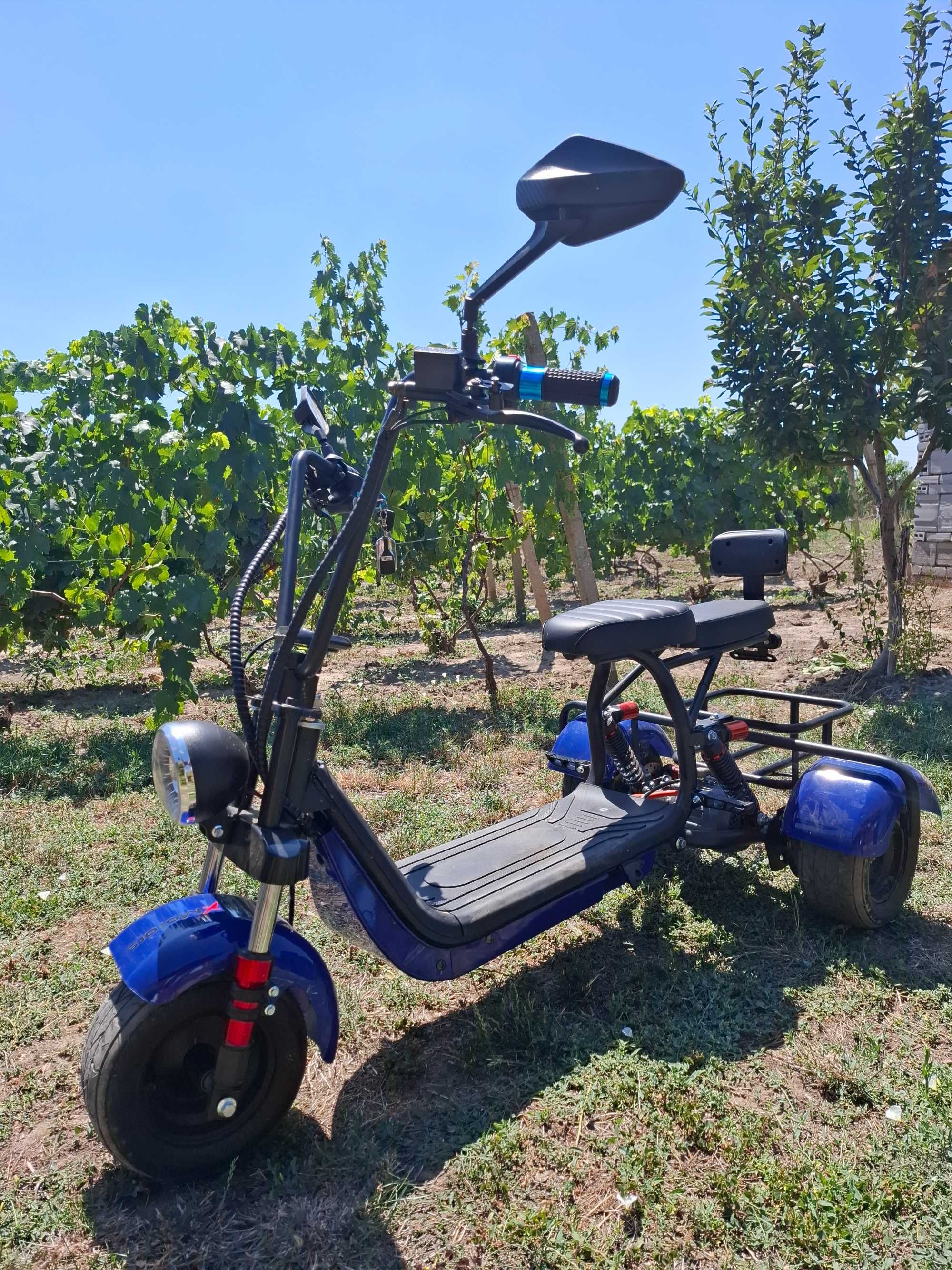 Електрическа триколка-чопър HARLEY 3000W - LIGHT BLUE
