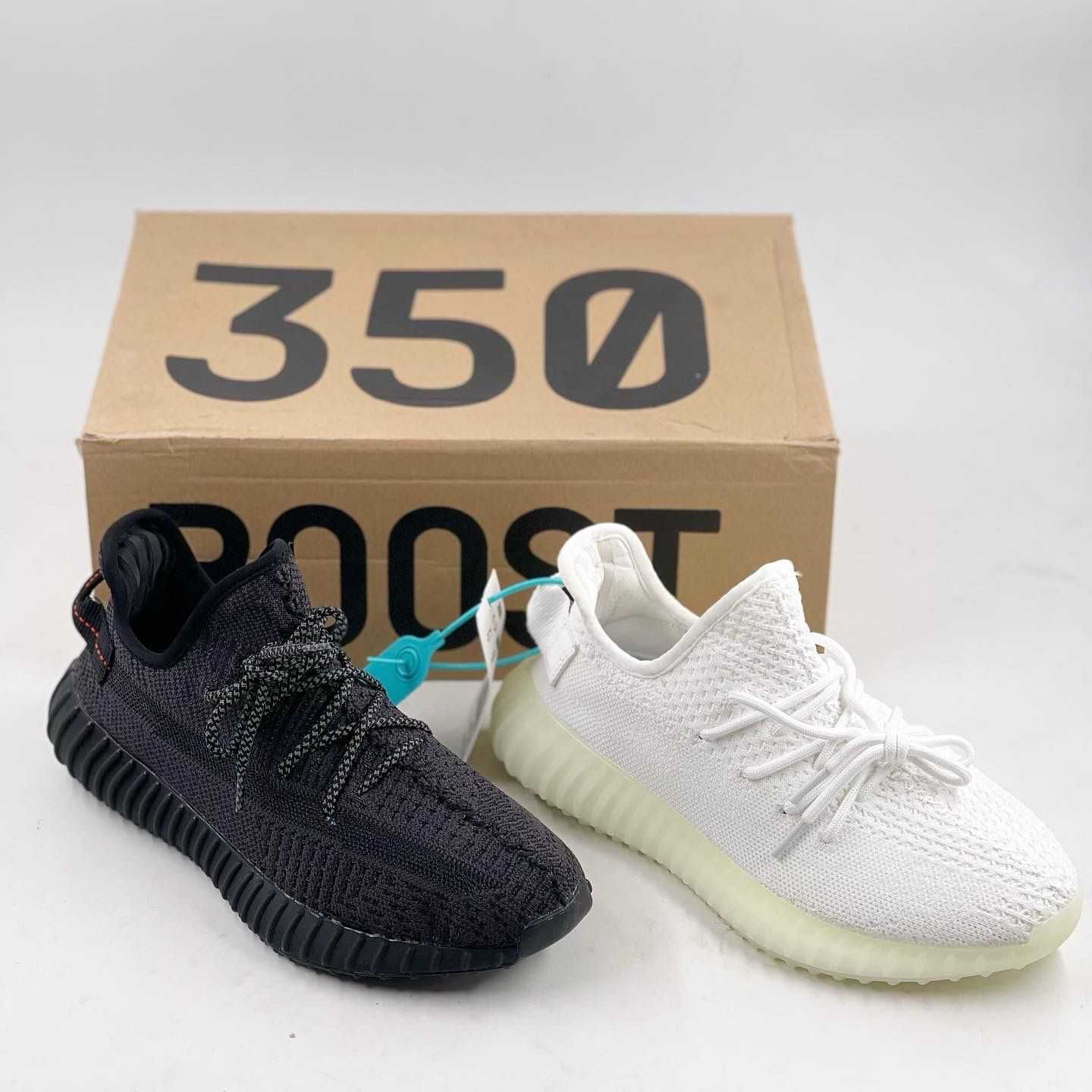 Adidas Yeezy Boost 350 спортивные кроссовки мужские черные (1373)