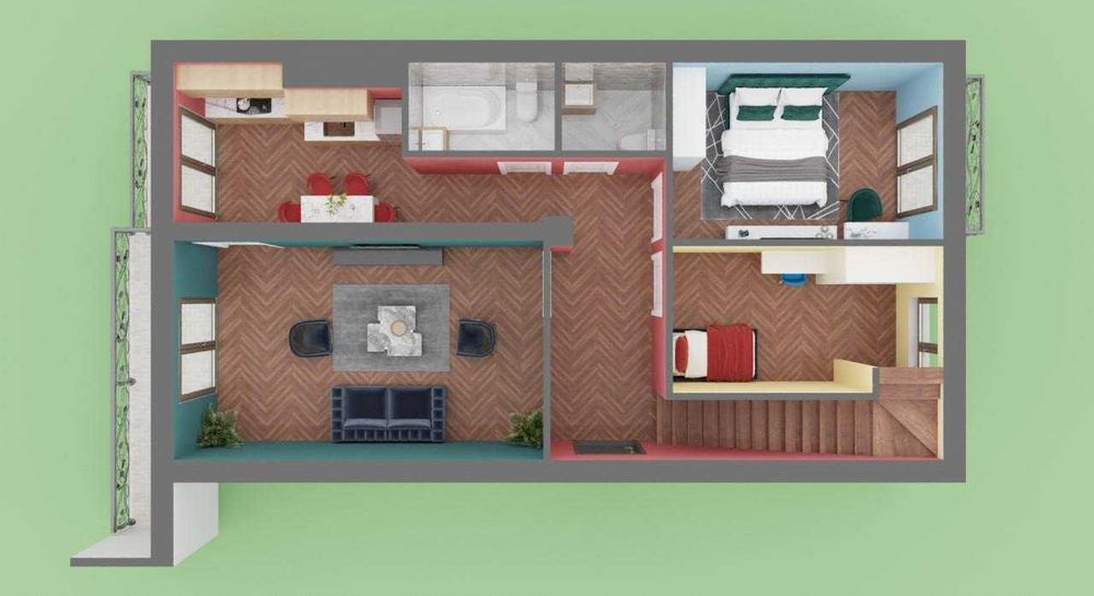 Продается 4 комн. квартира коробка— Дом «Дуплекс»