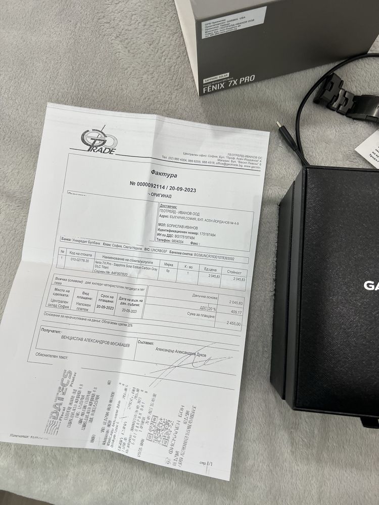 GARMIN 7X pro sapphire solar edition carbon gray