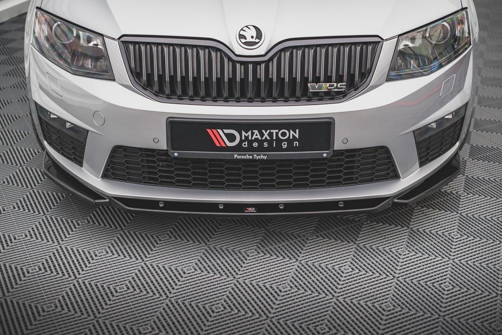 Lip fata Skoda Octavia VRS Mk3 Maxton Design style, fibra de sticla