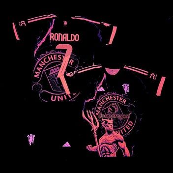 Детски неонов футболен екип на К.Роналдо Манчестър Юнайтед нов модел !