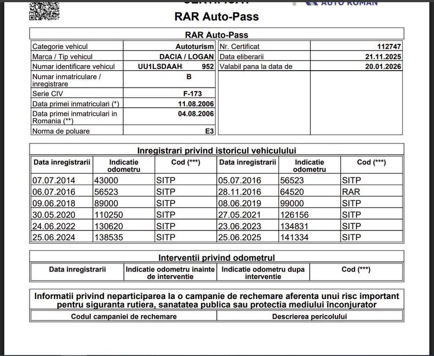 Logan 2006, 1.4, benzina+gaz 141.000km