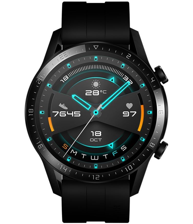 Смарт часовник Huawei Watch GT2, 46 mm, Silicone strap, Matte Black