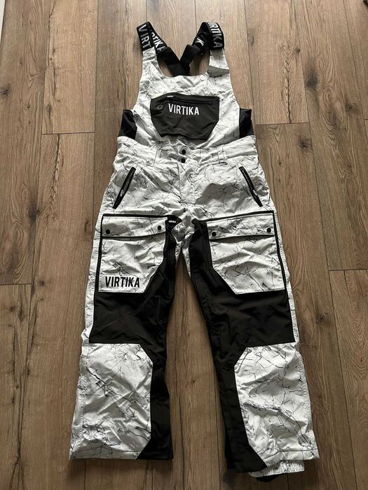 Pantaloni Snowboard/Ski BIB Virtika Signature - L (Mens) - Marble