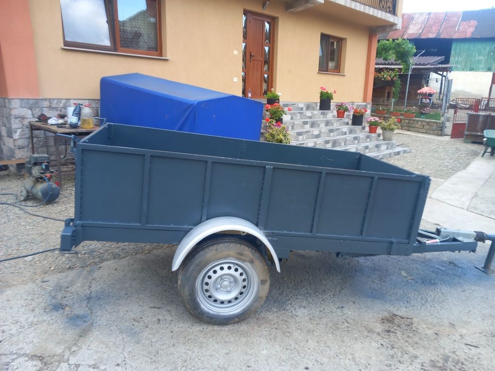 Remorca cu sistem frânare lnot nou cauciucuri ceuri ptr tonaj noi