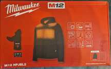Jachetă puffer neagră încălzită Milwaukee M12