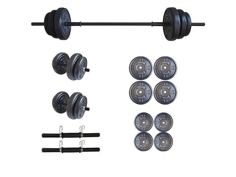 Bancă multifuncțională FitTronic B300 + Set Halteră & Gantere 40 kg
