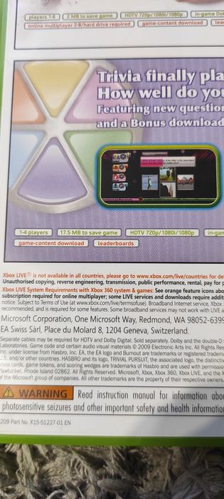 Joc/jocuri Burnout Paradise The Ultimate Box + Trivial Pursuit Xbox360