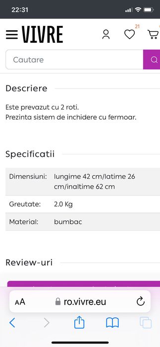 Troler Vintaje Vivre