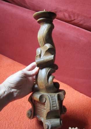 cadou rar Sculptura sfesnic lemn esenta tare Germania